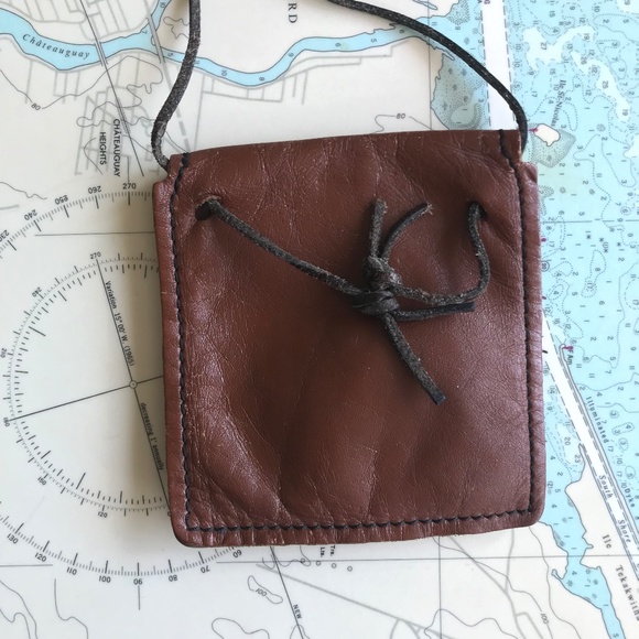 Mini Leather Bag with Tooled Flourish - Picture 3 of 5